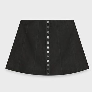 Zara suede button skirt